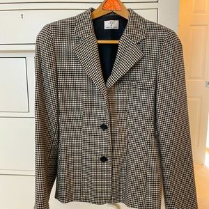 Vintage Herringbone Womens Wool Blazer size 8